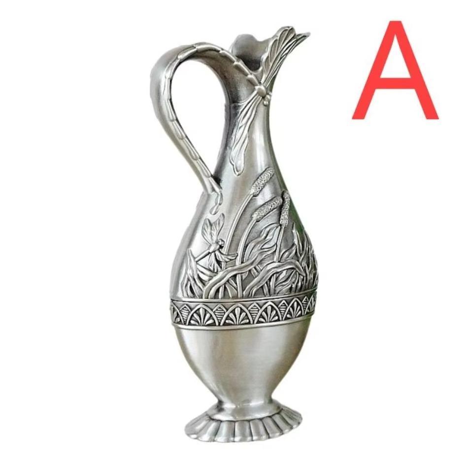 1Pcs European Bottle Shaped Flower Vase Top Selling Modern Soft Home Decoration New Design Metal Brass Vases Room Decor
