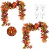 2PC Autumn Maple Leaf Rattan Decoration Thanksgiving Decoration Autumn Decoration