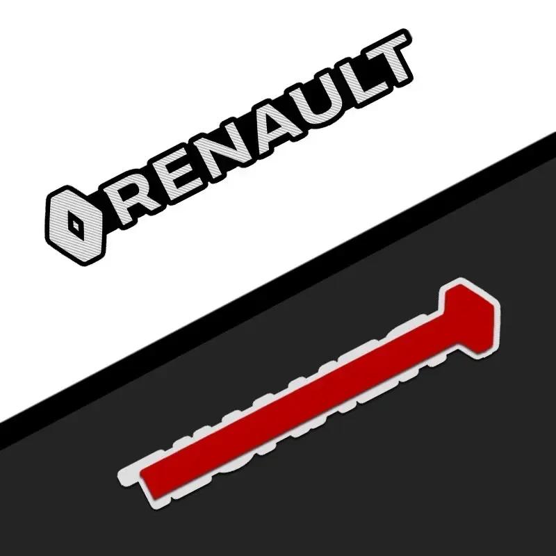 2026 Hot For Renault Interior Stickers For Renault Clio Laguna 2 Megane 2 3 D uster Logan Captur Emblems 2/4pcs Car Audio Decora