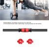 3PCS Steel Dumbbell Handle Set Threaded Ends Black and Red Dumbbell Weight Bar Set  Home Gym
