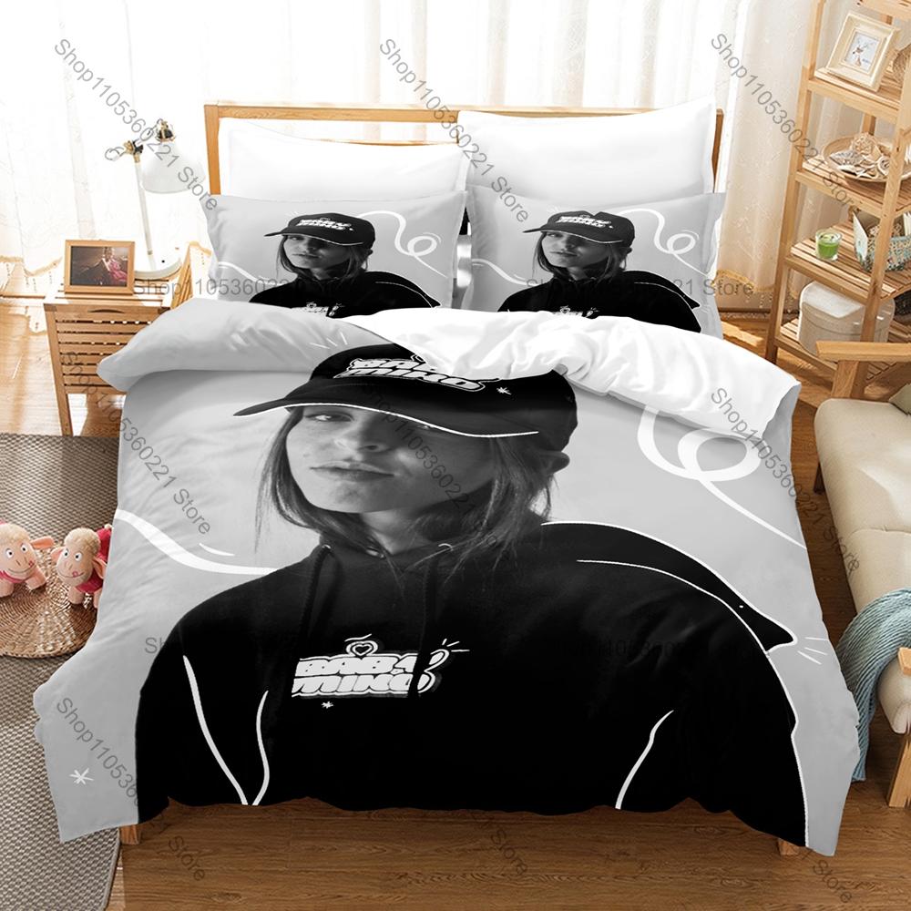 Young Miko BabyMiko 3PCS Bedding Set, Duvet Cover + 2 Pillowcases, Latin Trap Star Print Soft Microfiber for Fans Bedroom Decor