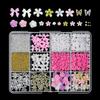 12/15 Grids/Box 3D Nail Art Decoration Kit With Resin Bowknot Pearls Heart & Assorted Shapes Kawaii Nail Charms Diy Manicure Art