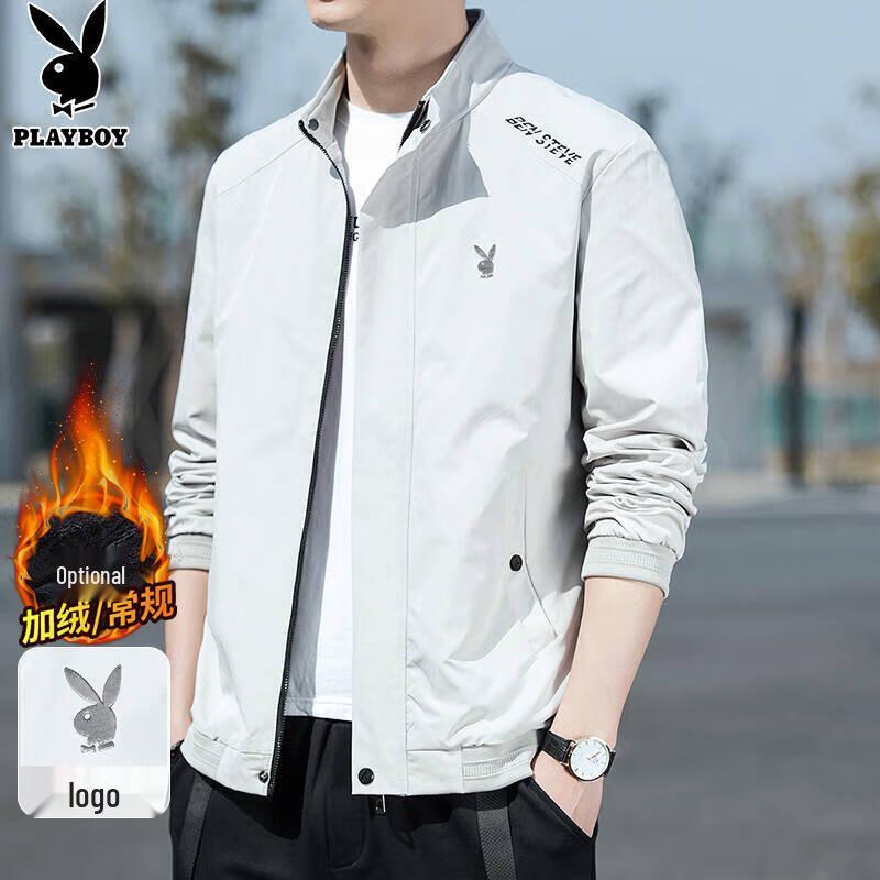 Playboy Men s Autumn/Winter Casual Stand Collar Jacket XL