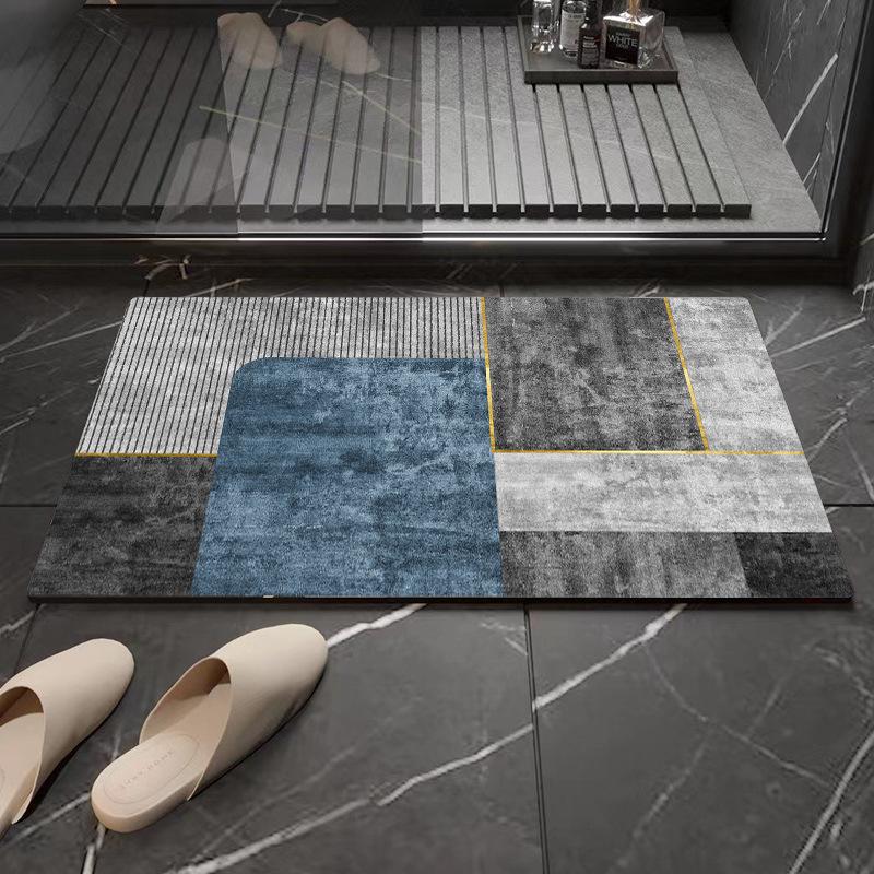 Bathroom Simple Household Non-slip Absorbent Dirt-resistant Diatom Mud Floor Mat Toilet Floor Mat