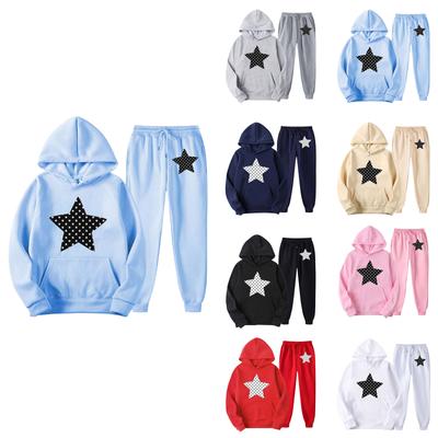 Herren-Sport-Trainingsanzug mit Kapuze, Unisex, zweiteilige Lauf-Outfits, Langarm-Pullover, Hoodies, Sweatshirt + Jogginghose