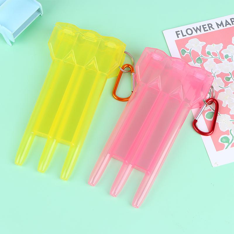 1Pc Dart Box Portable Universal Transparent Darts Abs Dart Box Key Lock Buckle