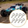 8Pcs RC Body Clips R Type Pins Universal Metal Spare Parts for 16106Pro 16201 16307Pro 16307