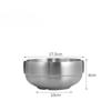 Stainless Steel Bowl Double Layer Thickened Large Capacity Noodle Bowl for Cold Noodles Ramen Mixing Rice Soup Bowl