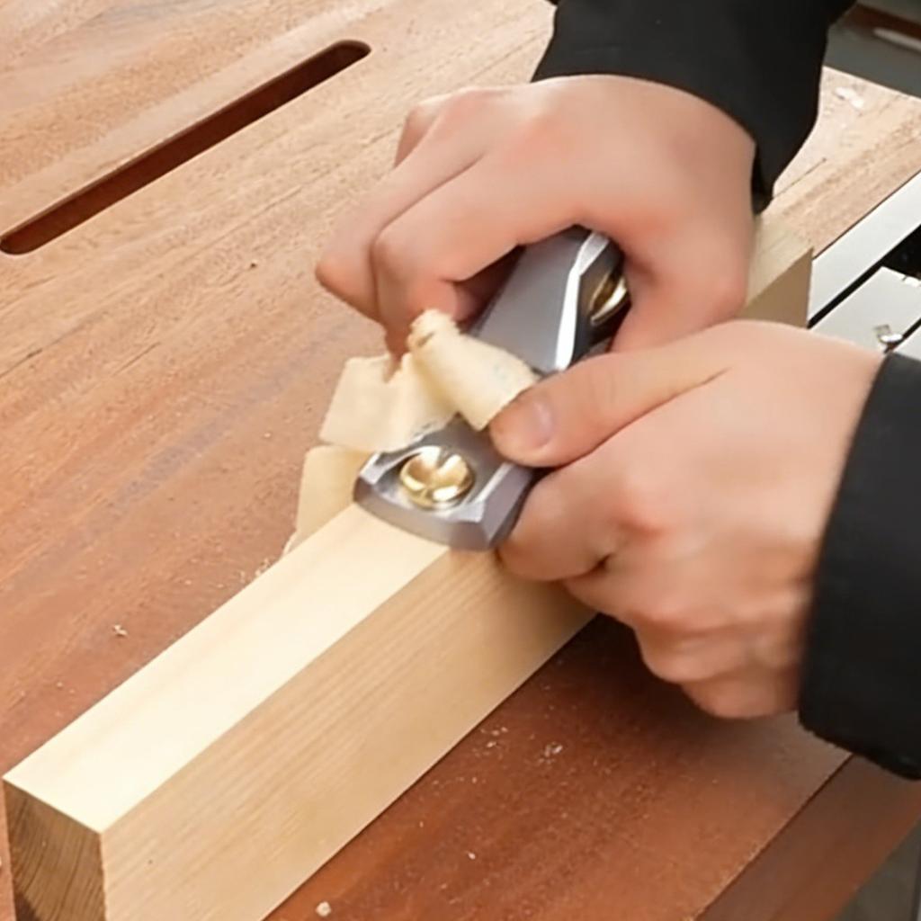 Woodworking Low Angle Aluminum Alloy Mini Planer Hand Planer W/ Polished Steel Blade For Burr-Free Wood-Finishing and DIY Tools