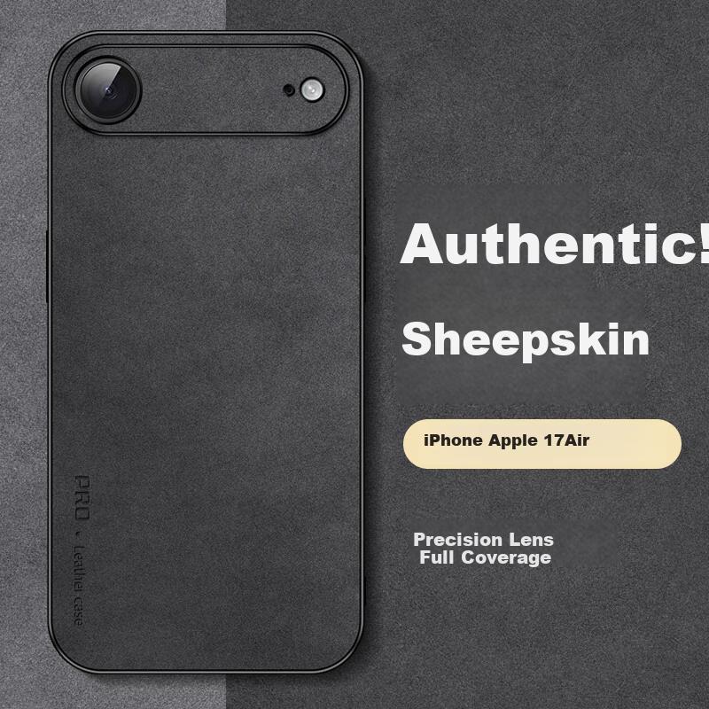 Apple IPhone 17 Air Case, IPhone 17 Air Protective Cover, Full Lens Protection Soft, Simple Luxury Outer Casen, Leather Case In Black