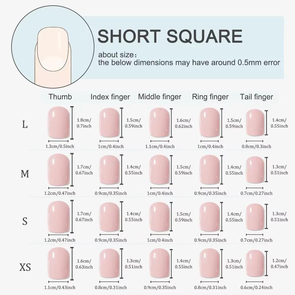 10 sztuk Ręcznie robione Paznokcie na klej Krótkie Kwadratowe Arbuz Gwiazda-Księżyc Pełne Pokrycie Końcówki Paznokci dla Kobiet Dziewczyn Zdejmowane Noszone paznokieć