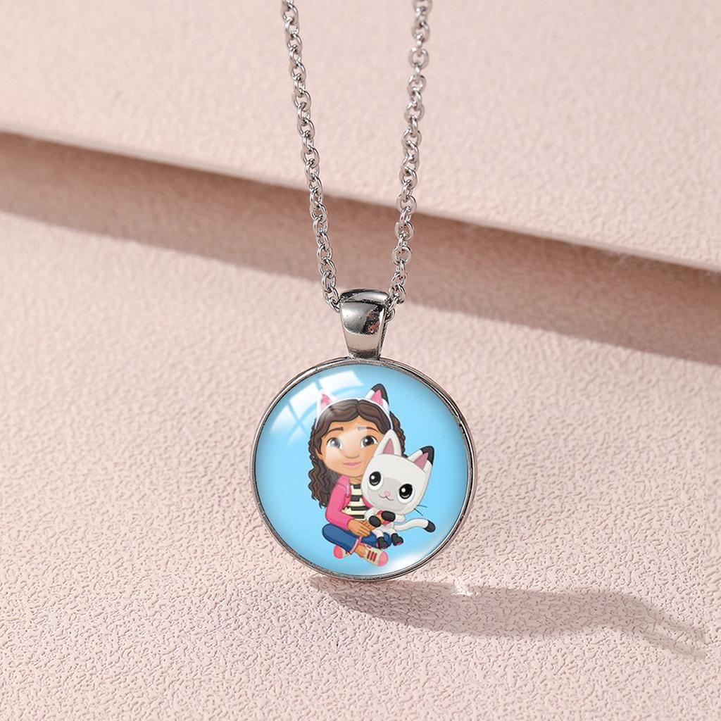 Gabbys Puppenhaus Geometrische Legierungskette mit buntem Edelsteinanhänger für alle Stile