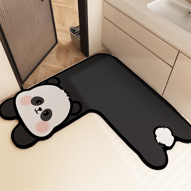 Diatom Mud Cartoon Kitchen Mat, Water Absorption, Non-Slip And Quick-Drying, Special-Shaped Floor Mat, Wear-Resistant And Dirt-Resistant, Easy To Take