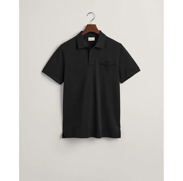 Gant Reg Tonal Shield Rugger поло с короткими рукавами