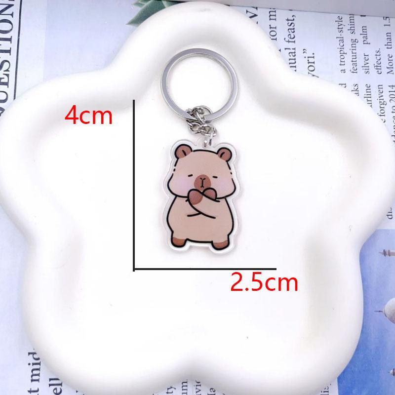 

Kapibala Keychain Acrylic Creative Cute Capybara Creative Small Gift Bag Accessories Can Be Wholesale Fashion Toys Anime Cartoon