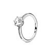 Sparkling Crown Solitaire Ring With Clear Cubic Zirconia P-198289CZ-54 For Women