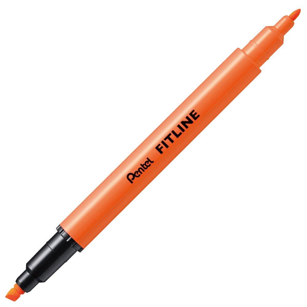 Pentel Fitline Highlighter 10 count Pen, Orange, SLW11-F, оранжевый