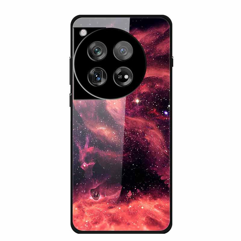 OnePlus 12 Case Tempered Glass Customized Colorful Golden Fruit Design
