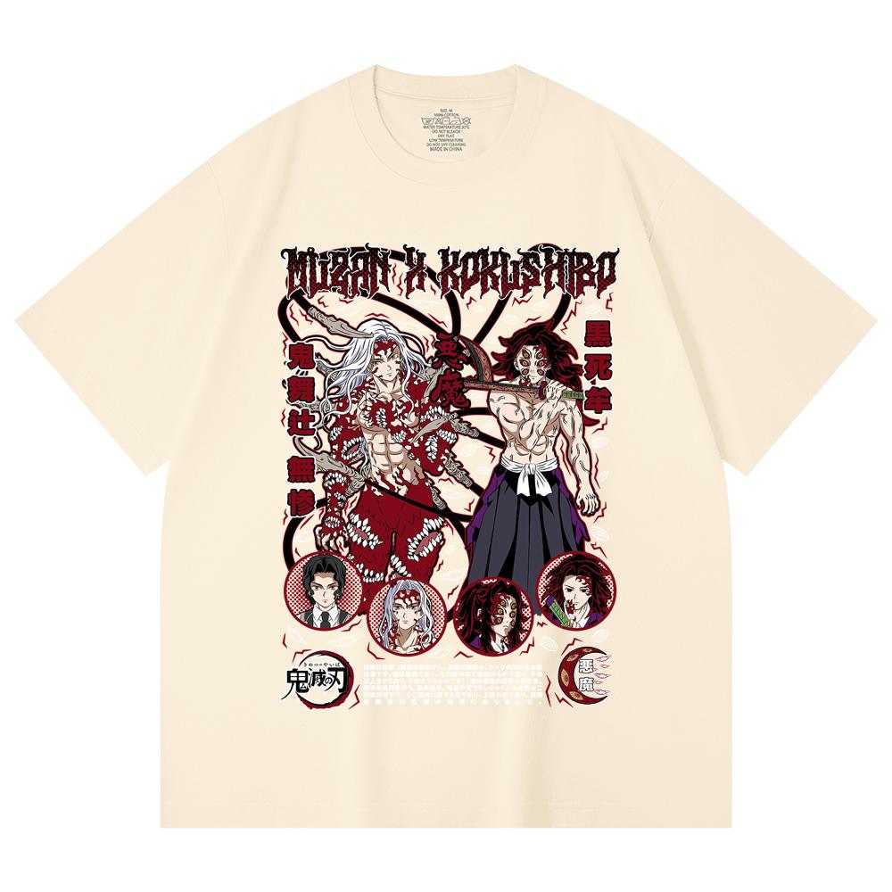 

Хлопковая футболка унисекс плотностью 230 г/м², 100% хлопок, с принтом Demon Slayer V14 Музан Кокусибо XS абрикосовый