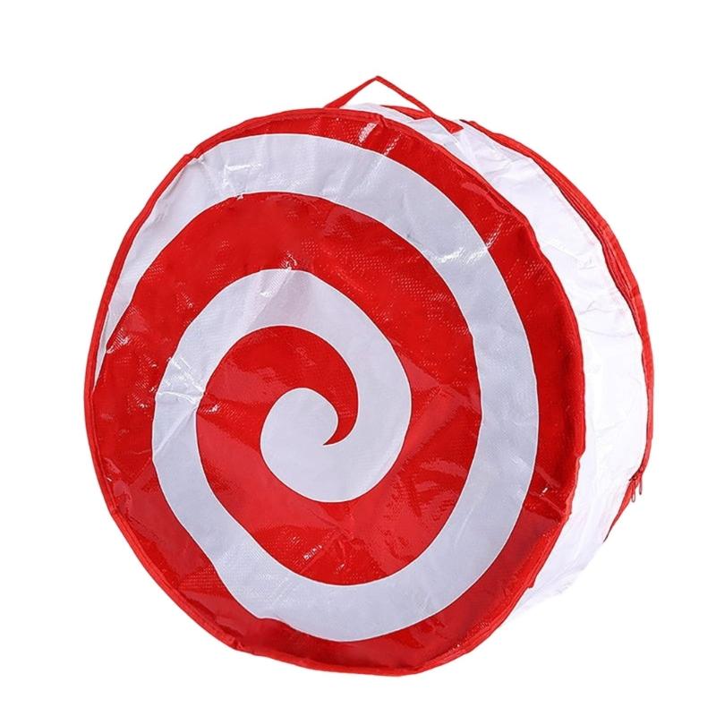 Christmas Decorative Storage Pouches Waterproof PVC Materials Space Saving Hanging Designs Candy Theme S