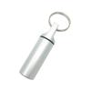 New Portable Waterproof Aluminium Metal Key Ring Pill Box Case Container Organizer Capsule Airtight Tablet for On The Go Storage