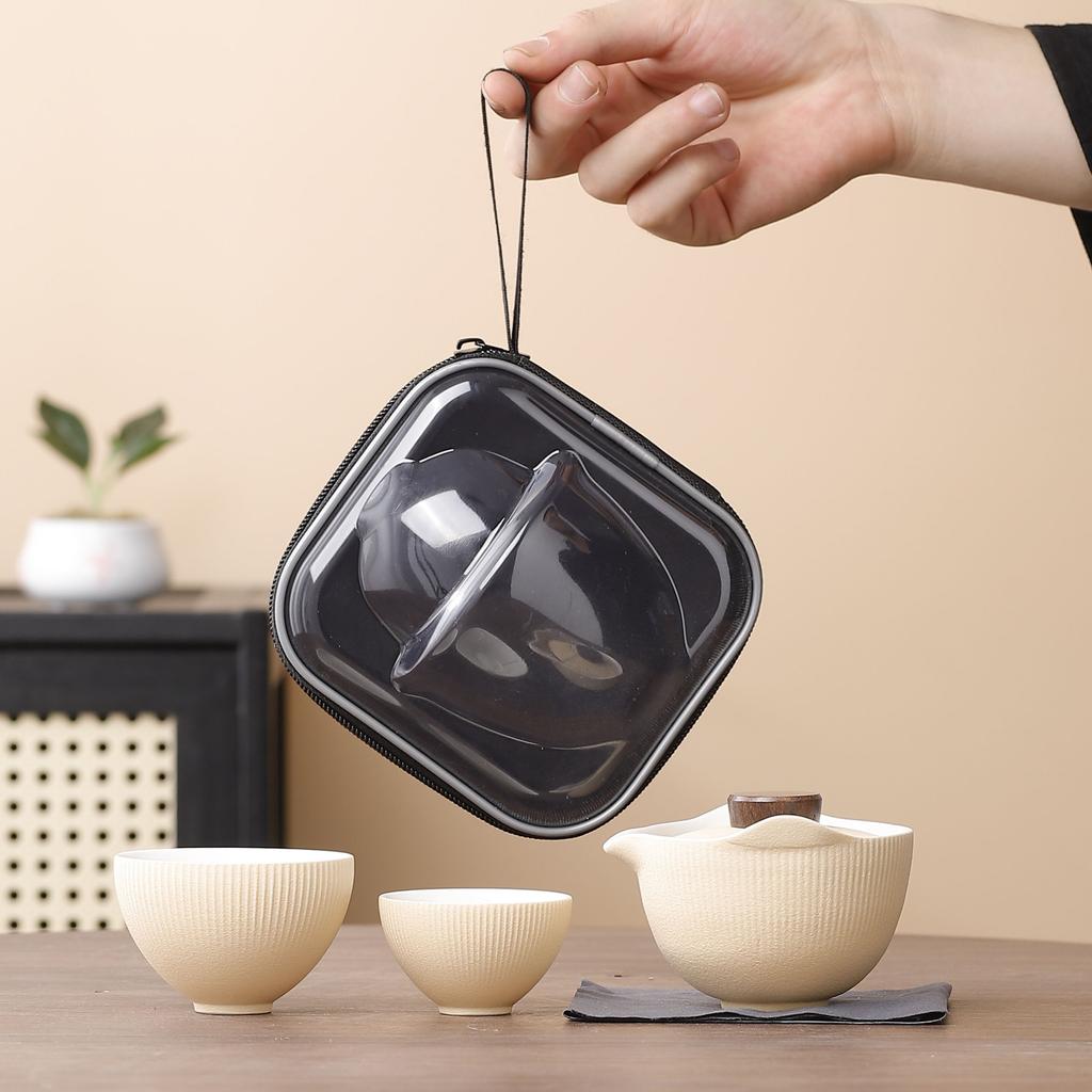 National tide festival gifts gradual change ceramic teapot outdoor camping a pot of four cups travel tea set small set