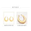 New retro stainless steel earrings, European and American exaggerated personalized earrings, mature autumn and winter high-end earrings for women