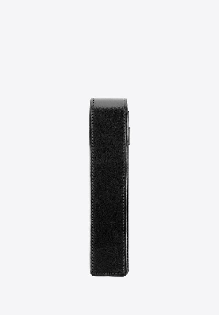 Wittchen Men's Leather Pen Case, Slip-On, Black, Natural Leather