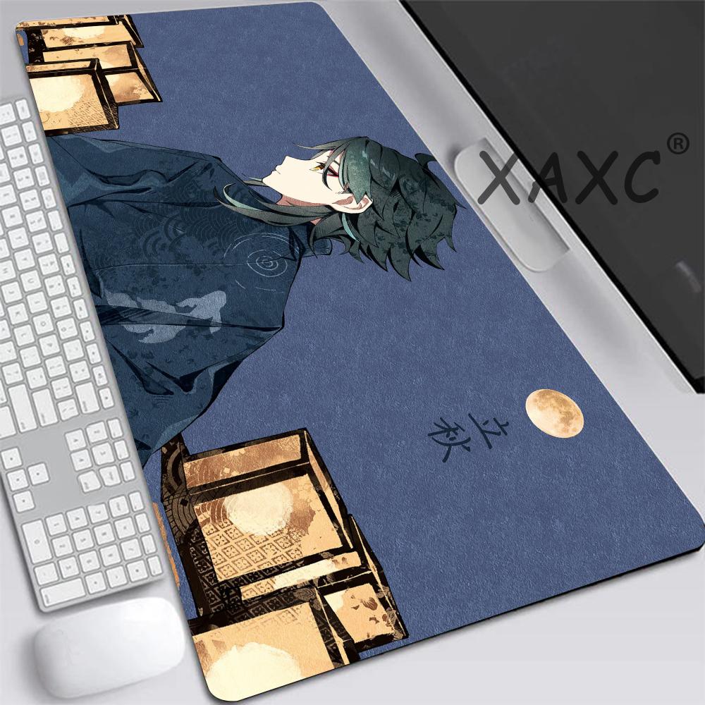 HYBXAXC Mouse Pad Cute HD Genshin Impact Pattern Kawaii Game Desk Pad Extended Gaming Keyboard Mats Large Xcm Gamer Mousepad