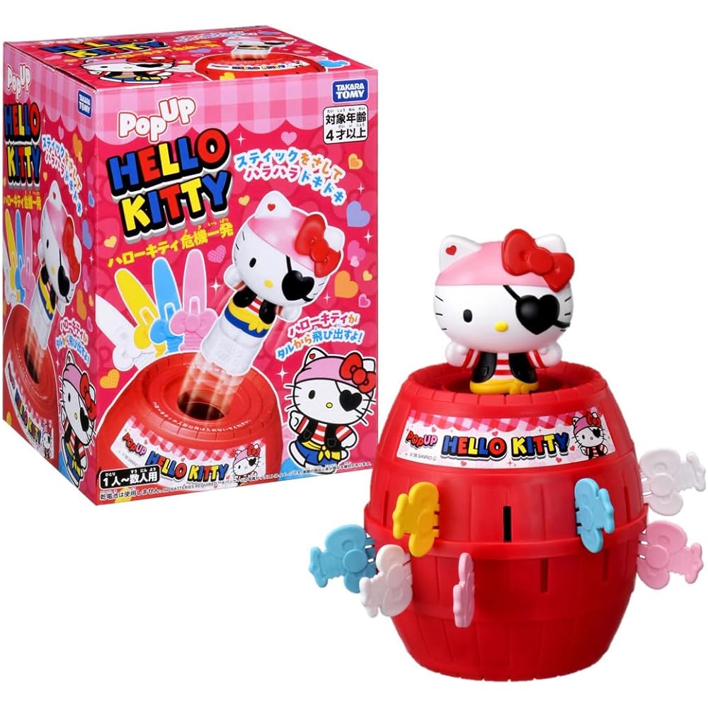 Takara Tomy Hello Kitty Crisis Game Family Board Game Fun for Kids