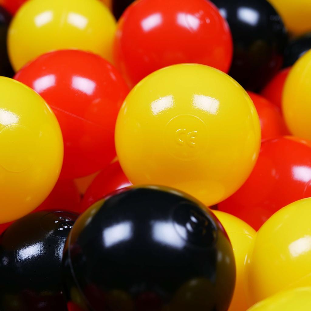 Toy balls ø7cm 100pcs yellow, red, black