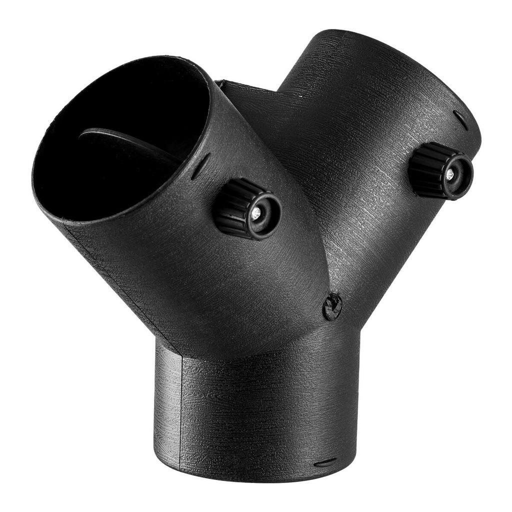 Diesel Heater Connector, 75mm Diesel Heater Duct Connector Accessories, 3-Way Y Branch Diesels Heaters Air Vent Duct with 2 90° Rotatable Valves,