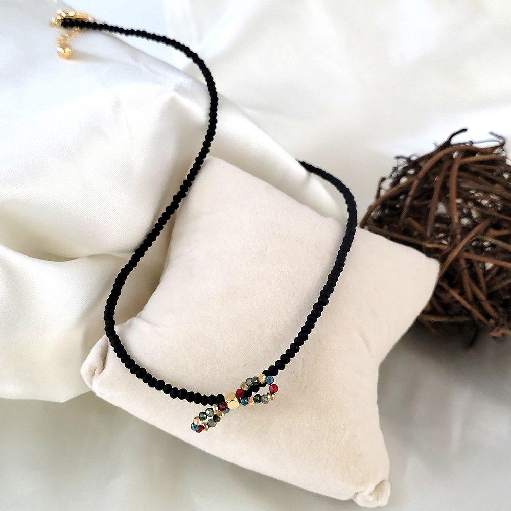 Ribbon bead necklace