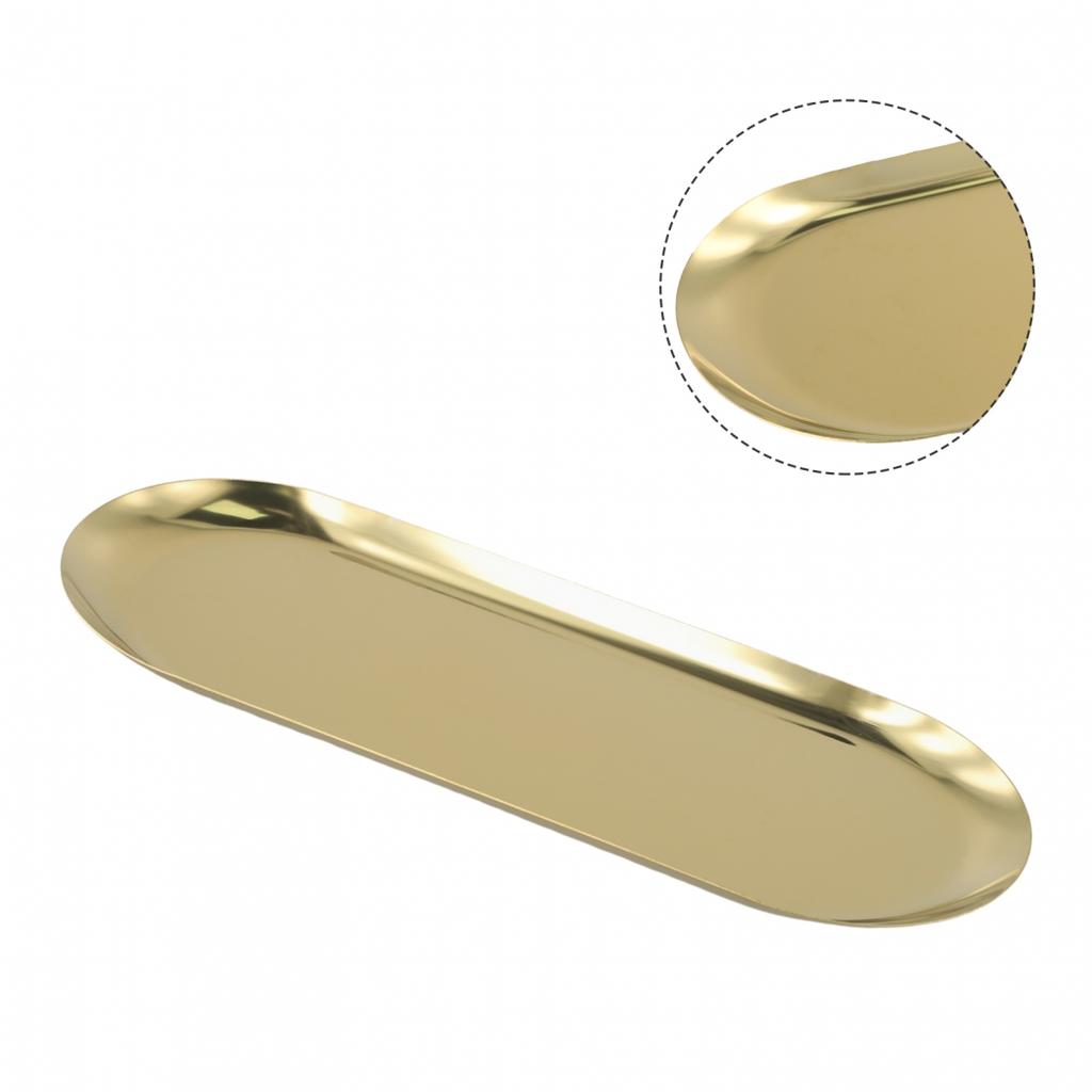 Convenient Stainless Steel Tray for Organizing Tea Fruit and Jewelry