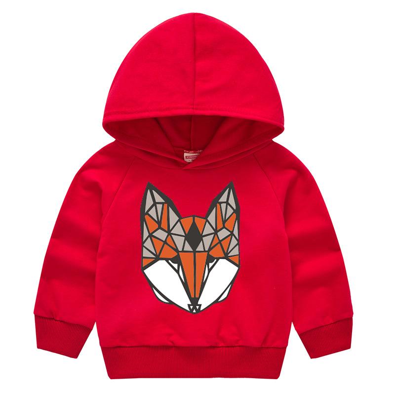 Frühling und Herbst Kindermode Kapuzenpullover Jungen und Mädchen Cartoon Druck Pullover Langarm Tops