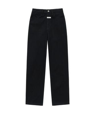 Malittepeulangsowajeobeo W Straight Crop Denim Pants Black