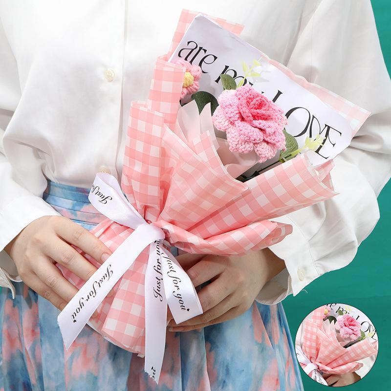 

Друзья Подарки Розы Ручной Работы Вязаный Цветок Ручное Плетение Вязание Крючком Цветы Букет Романтический