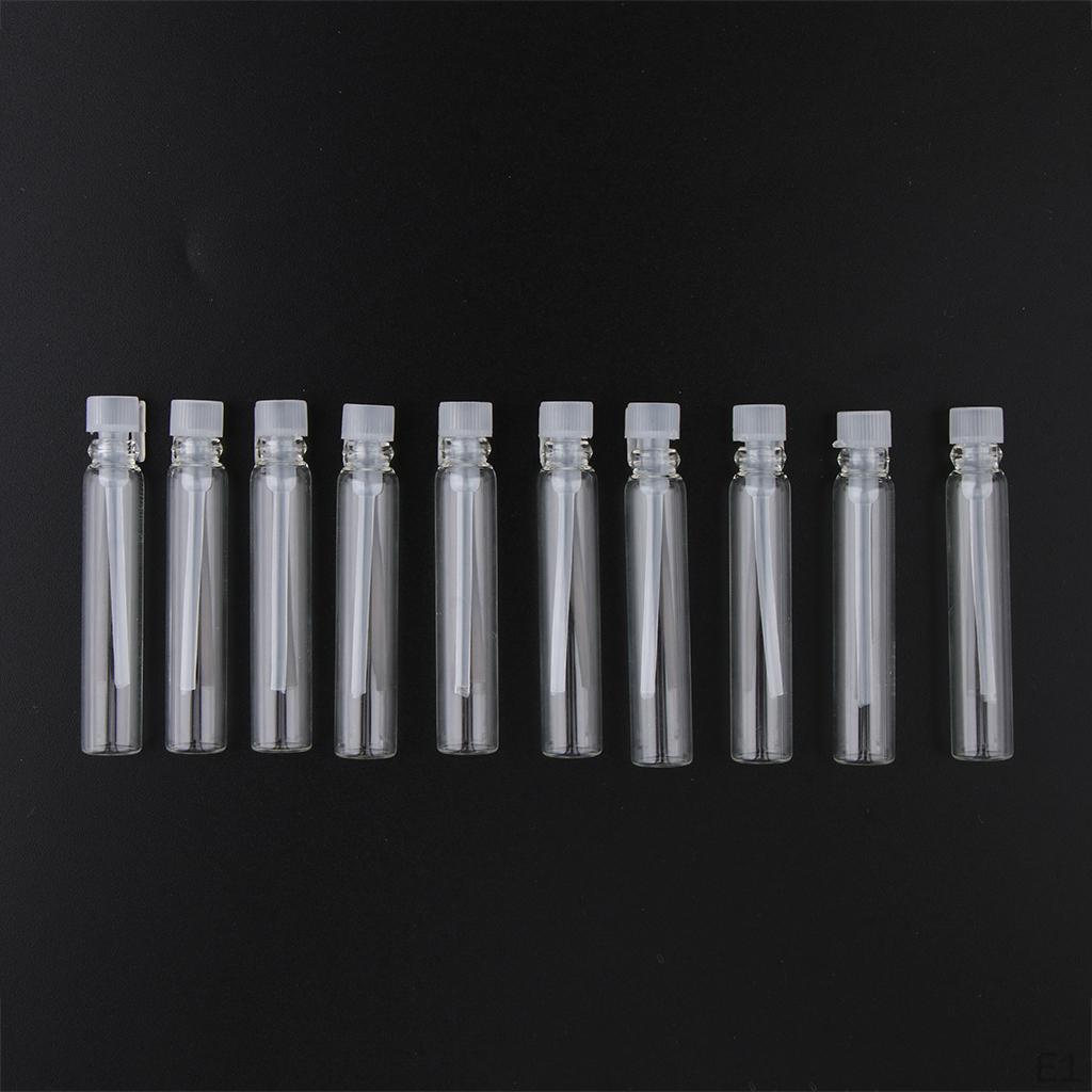 2ML 50 stk Mini Glass Parfymeprøver Reise Bærbare Kosmetikkflasker - Hvit ,