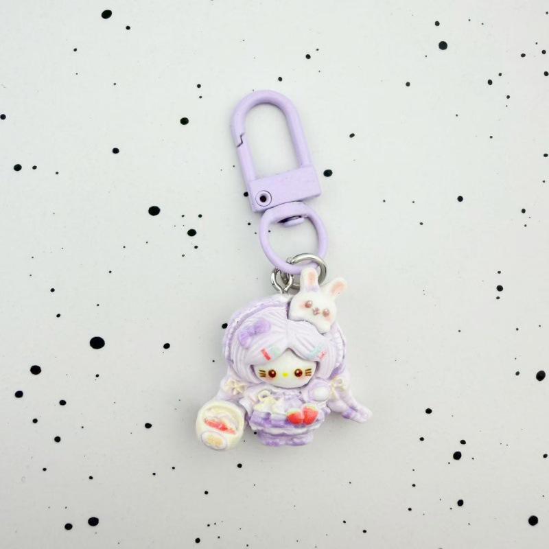 Kawaii Girl Keychain Pendant – Cute Ornament for Student Backpacks & Bags, Ideal Best Friend Gift