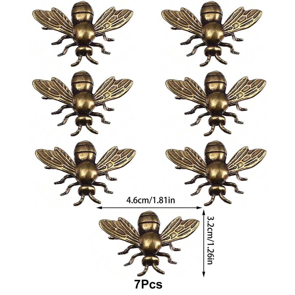 Bee Mantis Pig Ornaments Tea Pet Insect Honeybee Vintage Brass Crafts Figurine Sculpture Home Office Desktop Decor
