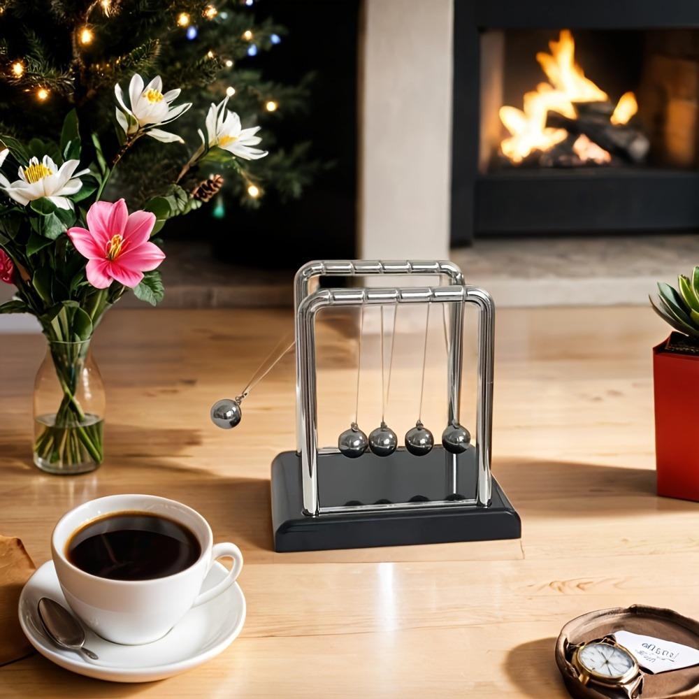 Physikalisches Wissenschaftsspielzeug Newton-Pendel Kugelkollision Energieerhaltungssatz Kugel Büro-Desktop-Dekoration Weihnachtsgeschenk