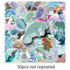 50 Manatee Doodle Stickers Personalized Cartoon Cute Marine Animals Decorative Skateboard Suitcase Stickers