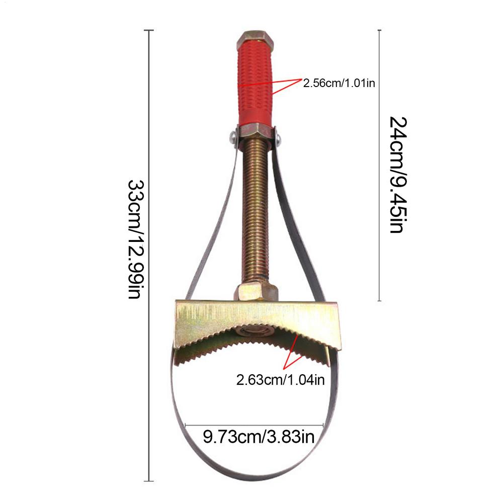 Oil Filter Wrench Excavator Repair Accessories Portable Adjustable Oil Filter Removal Strap Wrench Tool For Car Truck