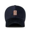 Men's Warm Winter Baseball Cap with Ear Protection and Velvet Lining - Fashion Logo Duckbill Hat for Middle-aged and Elderly Adults