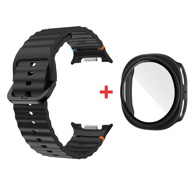 Silicone band+case for samsung galaxy watch 8 strap smartwatch Accessories sport Bracelet for correa galaxy watch 8 40/44mm case