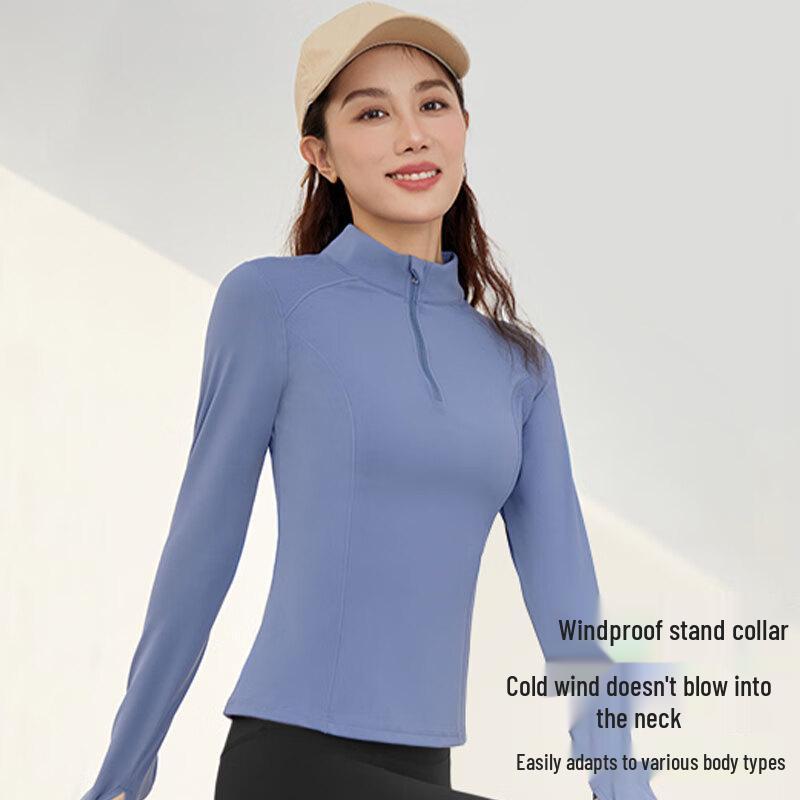 Women's Half-Zip Long Sleeve Yoga & Fitness Top