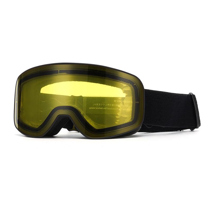 Large Spherical Double-layer Anti-fog Ski Goggles, Sports Sunglasses, Large Frame Outdoor Mountaineering Adult Goggles, Suitable for Myopia