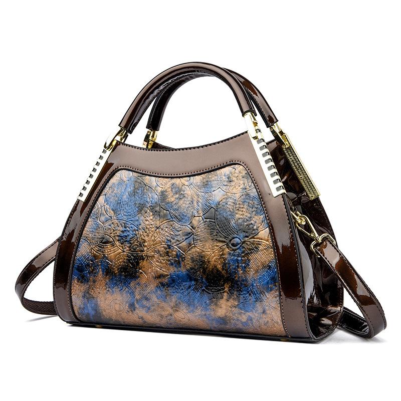 

Сумка в стиле легкой роскоши, простая и элегантная, нишевая текстура, тиснение, сумка кроссбоди, многокарманная сумка на плечо, женская сумка синий