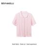 Northern Deer French Hollow Jacquard Knit Short Sleeve - 75.3% Lyocell, 19.4% Cotton, 5.3% Silk