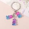 Aihua 12 colors Cute Cartoon Candy Color Gummy Bear Keychains for Women Girls Resin Bear Keychains Sweet Jewelry Gifts